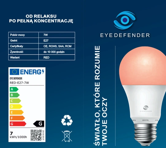 Żarówka NightFlow E27 7W - etykieta
