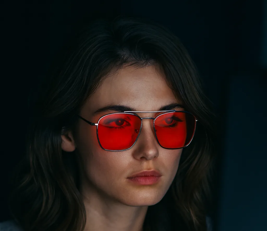 Kobieta z okularami Eye Defender